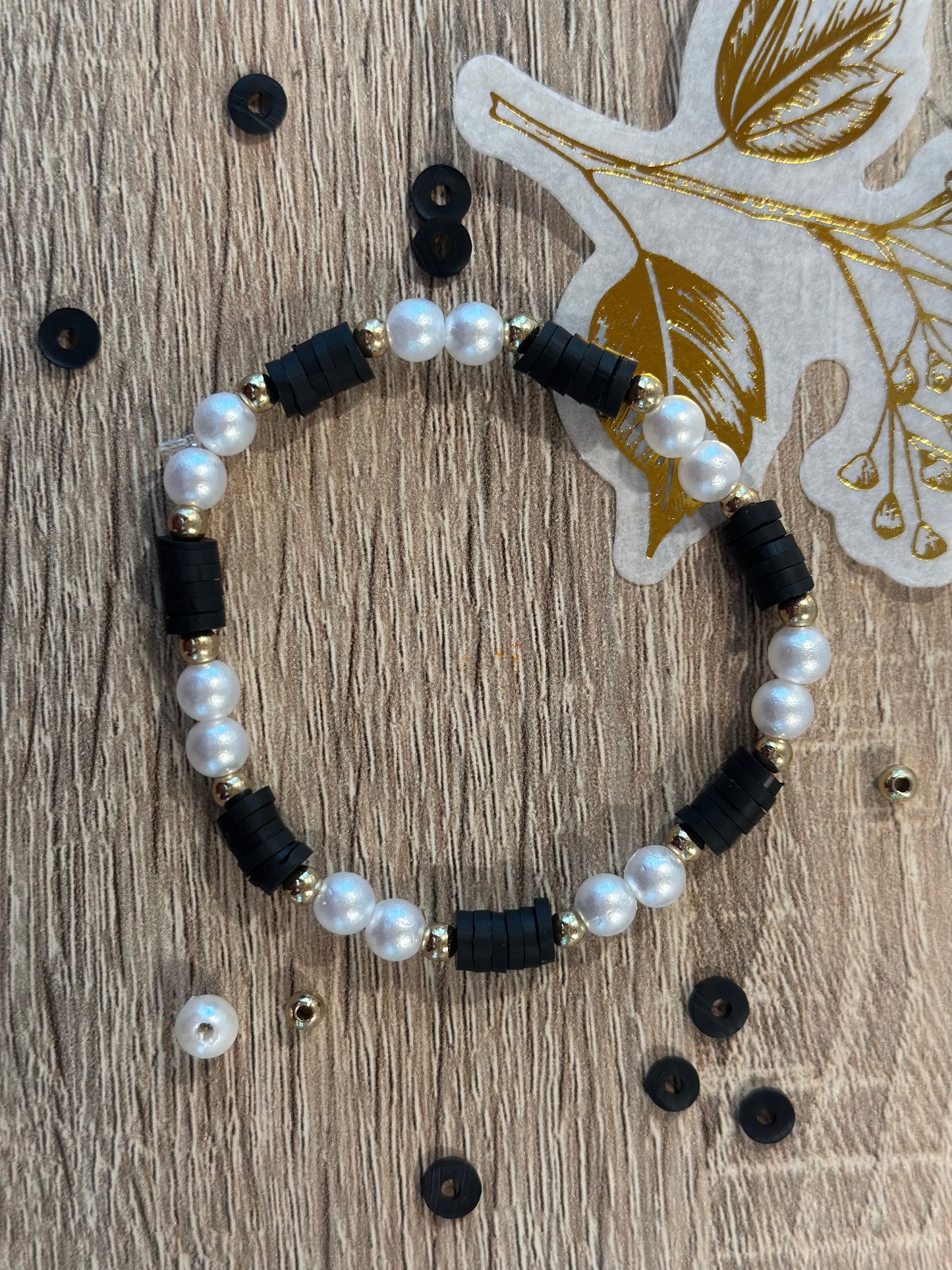 Black and Pearl Bracelet