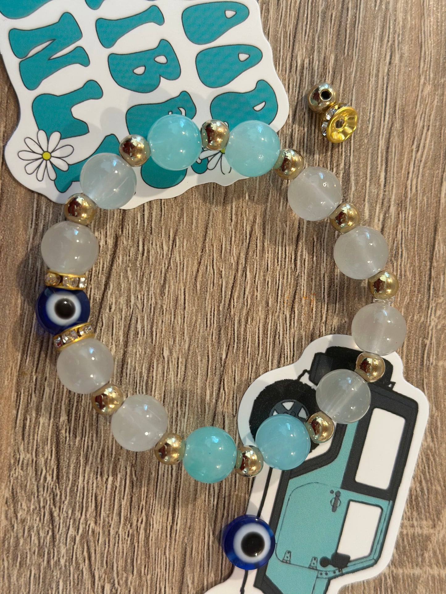 Glass Beaded Evil Bracelet